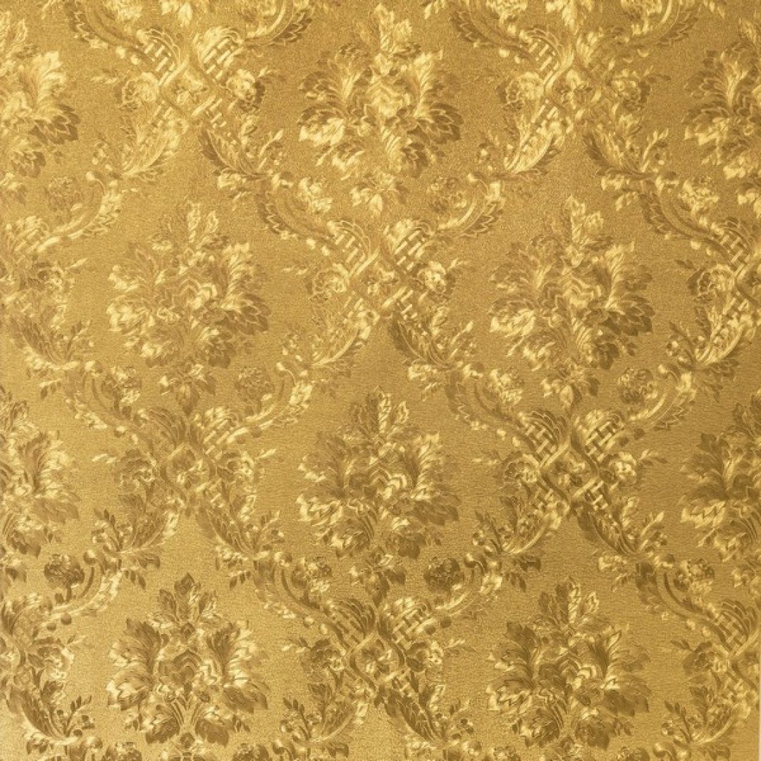 PAPEL DE PAREDE VINÍLICO ARABESCO DOURADO